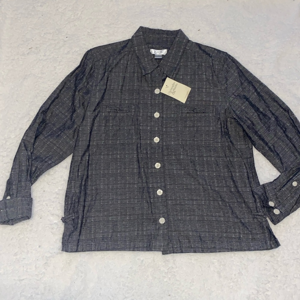 Christopher & Banks size small S women’s blouse, opal button up shirt top